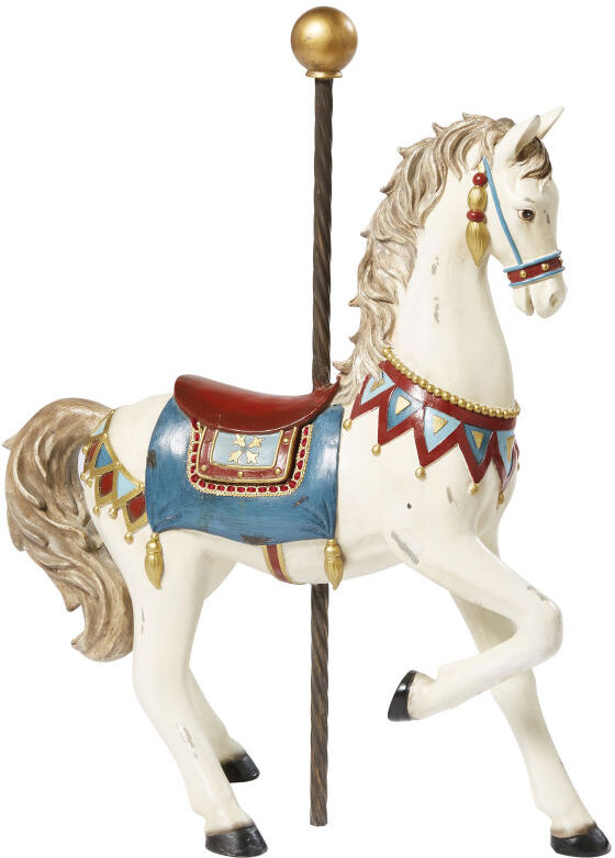 Maisons du Monde Figura de caballo color crudo con efecto envejecido Alt.53