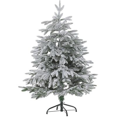 Beliani Árbol de navidad efecto nieve 120 cm blanco Beliani Árbol de navidad efecto nieve 120 cm blanco