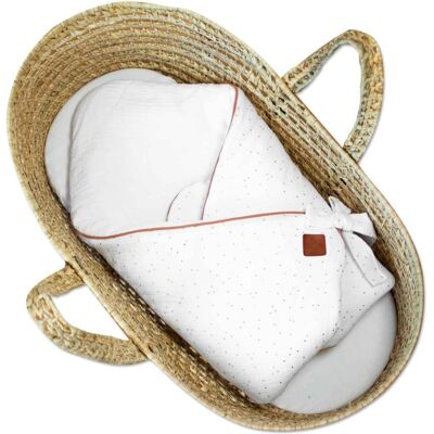Sevira Kids Jeanne - Blanco - Gasa de algodón - Una talla - Saco de dormir bebé Sevira Kids Jeanne - Blanco - Gasa de algodón - Una talla - Saco de dormir bebé