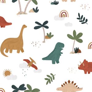 Lilipinso Papel pintado con estampado de dinosaurios 50 cm x 10 m