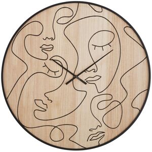 Maisons du Monde Reloj de metal negro con caras D. 100