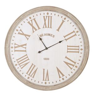 Maisons du Monde Reloj grabado blanco y beige D. 90