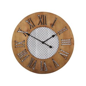 Beliani Reloj de pared madera clara ø60 cm
