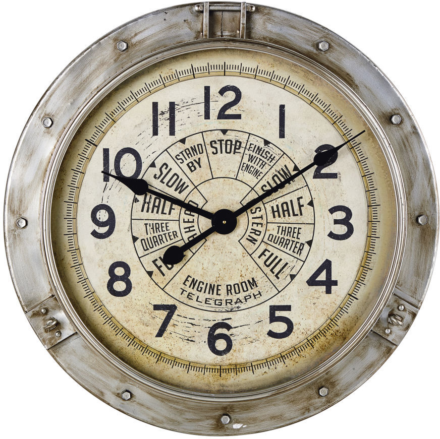 Maisons du Monde Reloj industrial de metal con efecto envejecido D.85