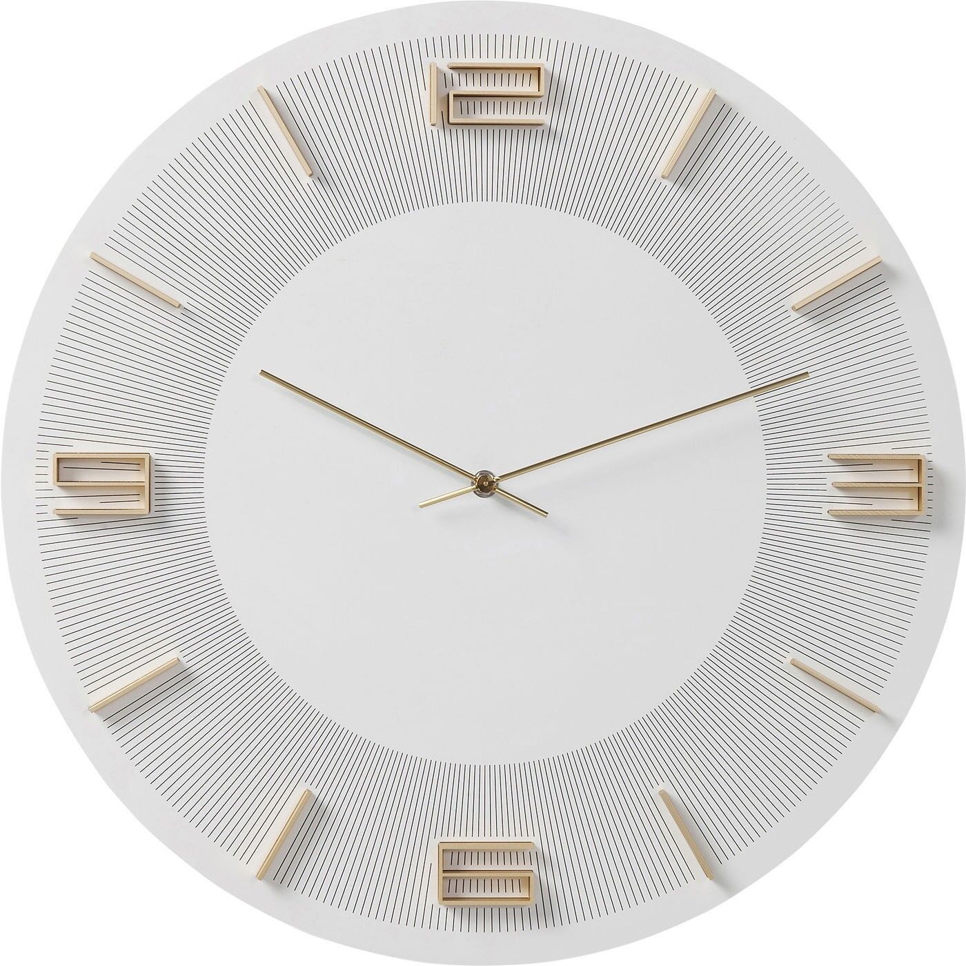 Kare Design Reloj pared blanco/oro ø49cm