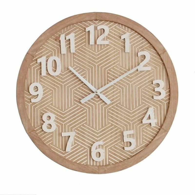 LANADECO Reloj de pared estilo vintage en metal marrón