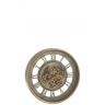 LANADECO Reloj cifras romanas engranaje interior metal+cristal antiguo oro/gris