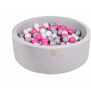 MeowBaby Gris claro piscina de bolas: gris/blanco/rosa claro h30