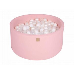 MeowBaby Rosa claro piscina de bolas: blanco/transparente/perla h40