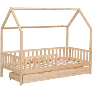 Happy Garden Cama cabaña con cajones de madera para niños 190x90cm