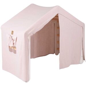 MeowBaby Casa grande con escalera plegable para niños blanco, carpa rosa