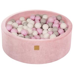 MeowBaby Rosa polvo piscina de bolas: blanco/gris/rosa pastel h30