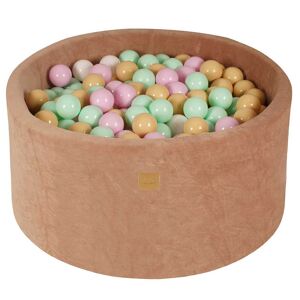 MeowBaby Beige piscina de bolas: rosa pastel/menta/blanco/beige h40