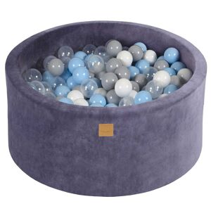 MeowBaby Gris Azul Piscina de bolas: Bebe Azul/Gris/Blanco/Transparente H40cm