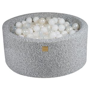 MeowBaby Gris melange piscina de bolas: blanco/transparente/perla h40