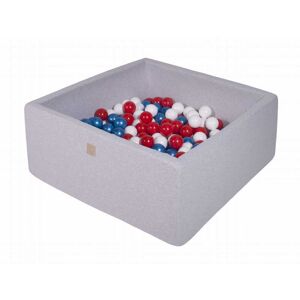 MeowBaby Gris claro piscina de bolas: azul perla/blanco/rojo h40