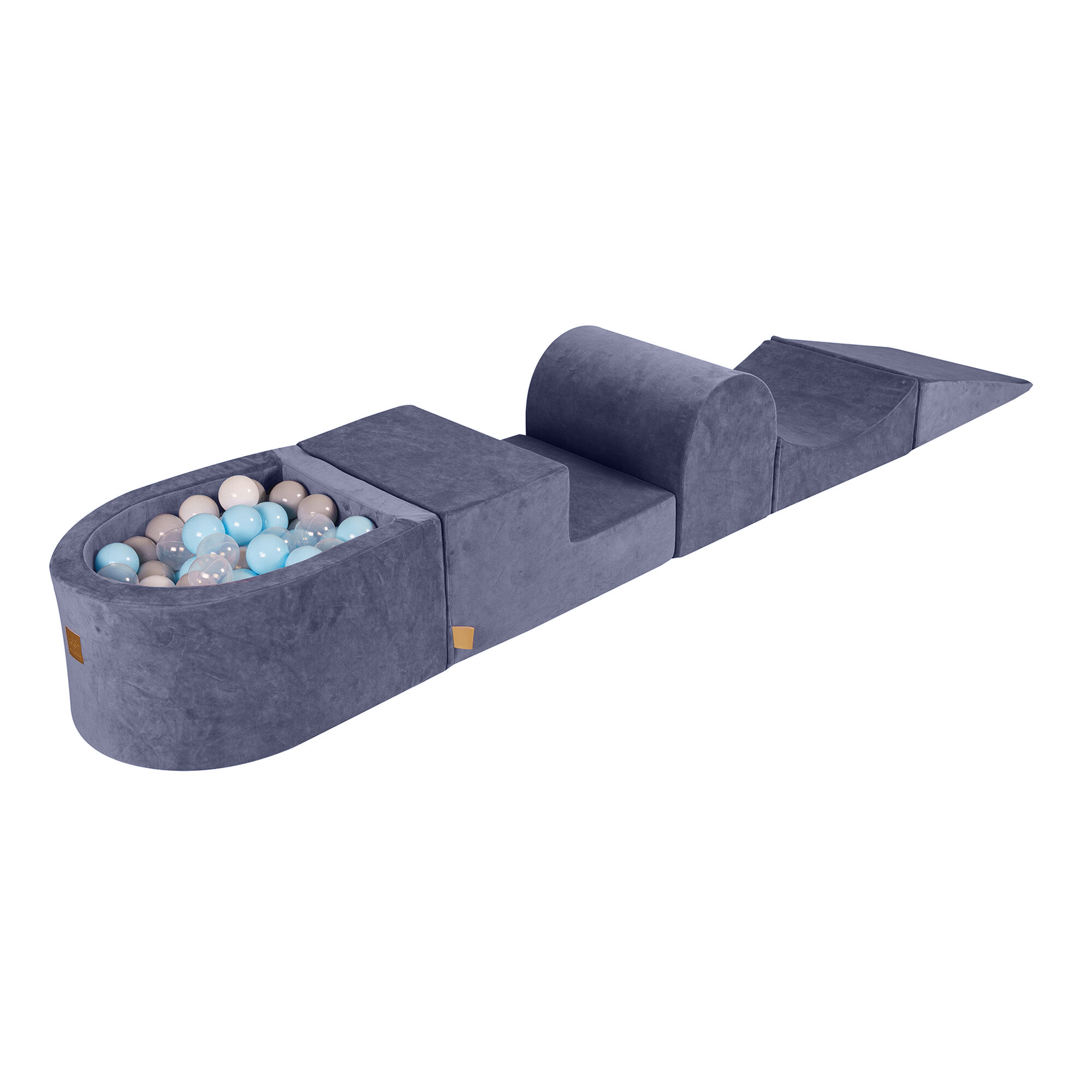 MeowBaby Juegos de espuma piscina de bola Bebe Azul/Gris/Blanc/Transparente W45