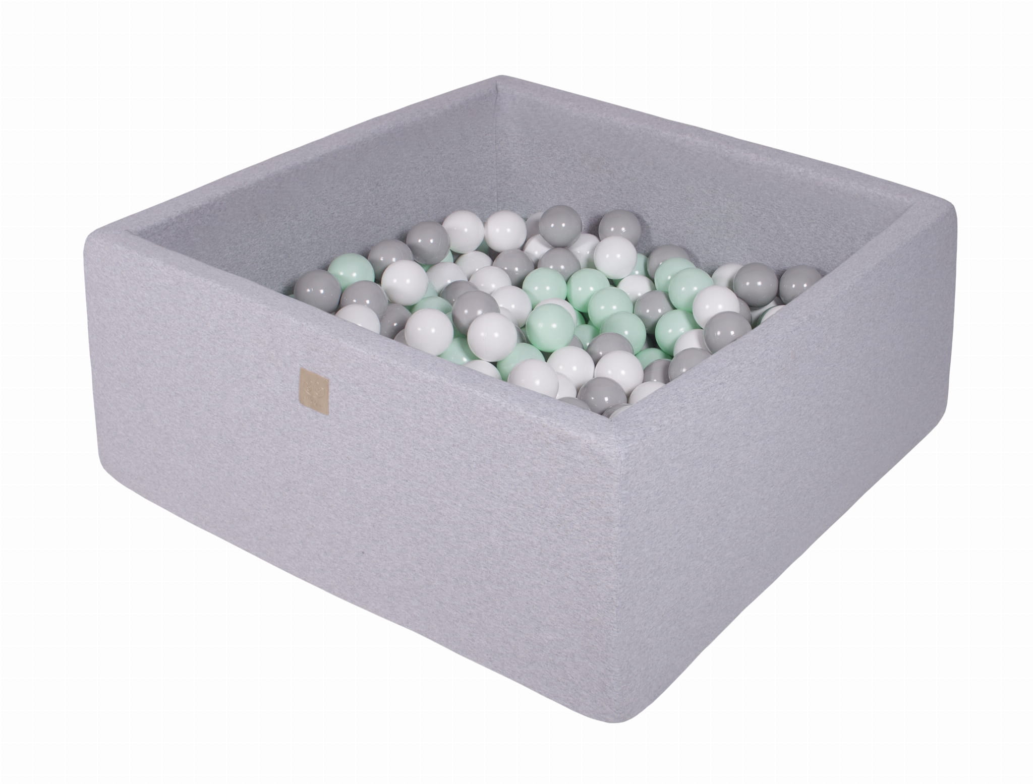 MeowBaby Piscina de bolas gris claro 300 ball azul/transparent/azul bebé/plata