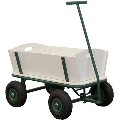 Sunny Carrito de madera con ruedas inflables, 94 x 61 x 97 cm, verde Sunny Carrito de madera con ruedas inflables, 94 x 61 x 97 cm, verde