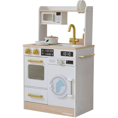 Teamson Cocina de juguete de madera con mini huerto, 79 cm, amarilla Teamson Cocina de juguete de madera con mini huerto, 79 cm, amarilla