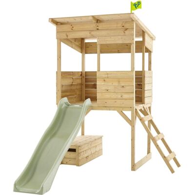 TP Toys Cabaña de madera sobre pilotes con tobogán madera marrón fsc® TP Toys Cabaña de madera sobre pilotes con tobogán madera marrón fsc®