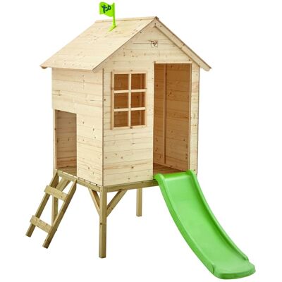 TP Toys Casita sobre pilotes con tobogán madera marrón fsc® TP Toys Casita sobre pilotes con tobogán madera marrón fsc®