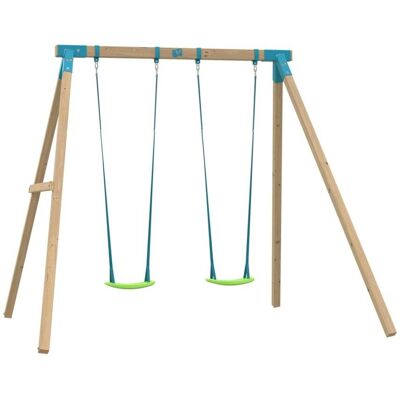 TP Toys Pórtico con 2 columpios madera marrón h243cm TP Toys Pórtico con 2 columpios madera marrón h243cm