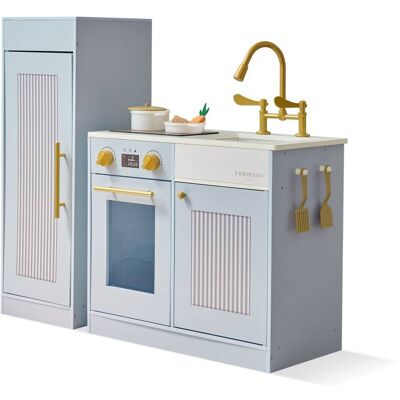 Teamson Cocina Infantil de Madera 12 Accesorios, 80cm, Azul Teamson Cocina Infantil de Madera 12 Accesorios, 80cm, Azul