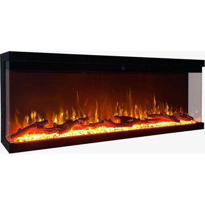 Chimenea eléctrica empotrada de 3 lados divina fire 101,6x20x44 cm Chimenea eléctrica empotrada de 3 lados divina fire 101,6x20x44 cm