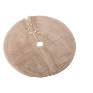 J-line Base de árbol de Navidad redonda de poliéster beige de 90 cm de diámet J-line Base de árbol de Navidad redonda de poliéster beige de 90 cm de diámet