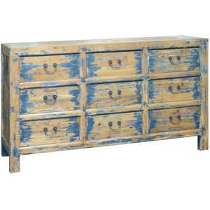 MOYCOR Bufet de madera azul envejecido anch. 150 cm MOYCOR Bufet de madera azul envejecido anch. 150 cm