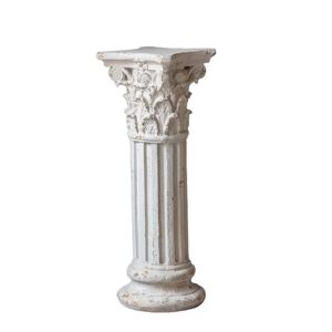 Mathi Design Estela de estilo romano en cemento blanco