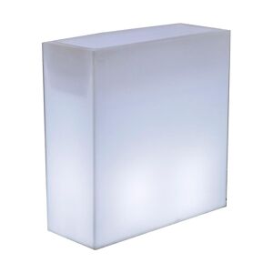 Newgarden Jardinera alta con luz polietileno resistente luz blanca 80x32x80 cm