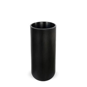 Newgarden Macetero redondo alto de polietileno muy resistente negro ø40x80 cm