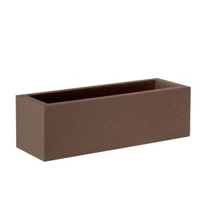 Newgarden Jardinera rectangular de polietileno resistente bronce 100x35x32 cm