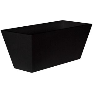 Newgarden Jardinera rectangular polietileno muy resistente negro 80x37x37 cm