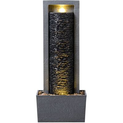 Teamson Fuente moderna con led y rocas para exterior, gris, 82cm Teamson Fuente moderna con led y rocas para exterior, gris, 82cm