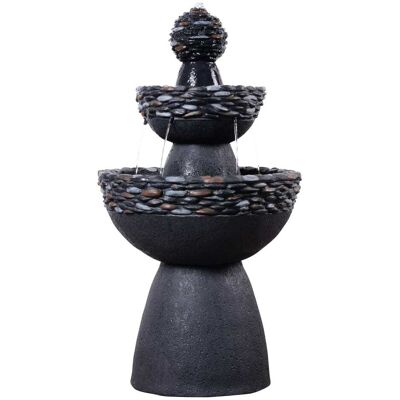 Teamson Fuente zen 3 niveles para terraza jardín, gris, 93cm Teamson Fuente zen 3 niveles para terraza jardín, gris, 93cm