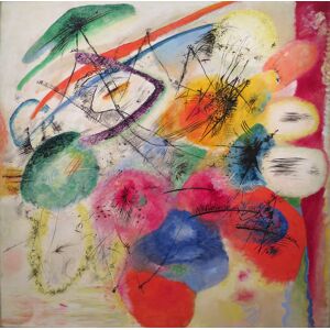 Legendarte Cuadro lienzo - Líneas Negras - Wassily Kandinsky - 90x90cm