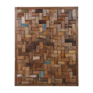 MOYCOR Panel de trozos de madera multicolor 80x100 cm