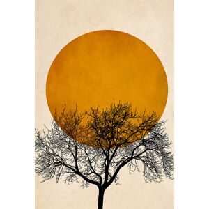 Hexoa Tablero de dibujo árbol y serenidad impresión sobre lienzo 60x90cm