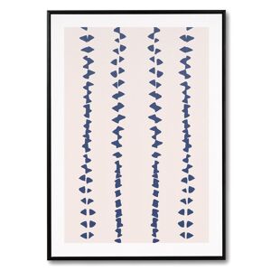 Koketto Home Cuadro abstracto formas azules y beige 70 x 50