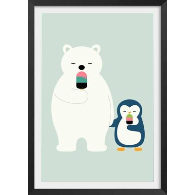 Hexoa Póster tiempo de helado con marco negro 40x60cm Hexoa Póster tiempo de helado con marco negro 40x60cm