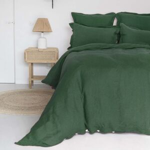 Febronie Funda nórdica lino lavado 260x240 verde salvia