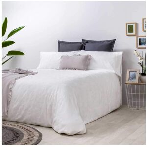 Cotton Artean Funda nórdica Jacquard algodón blanco 260x240 Cama de 180