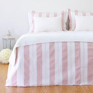 Casa da Laura Funda nórdica rosa 100% algodón 260x240 cm (cama 180) + 2 alm.