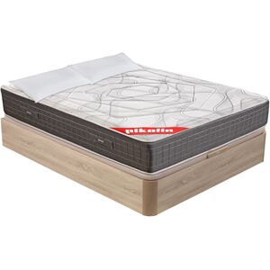 Pikolin Colchón muelles Normablock 32cm, canapé abatible y almohadas 150x200