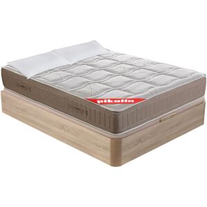 Pikolin Colchón muelles normablock 31cm, canapé abatible y almohadas 150x200