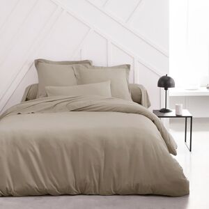 MEVAK LIVING Funda nórdica cama de 160/180 color beige/lino de pol./alg.