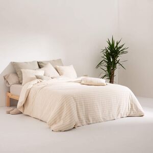 Ripshop Funda nórdica de lino, algodón y poliéster beige 150/160(240x220 cm)
